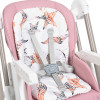Bambi M 5897 - стільчик для годування 2в1 з механичним заколисуванням • Pink