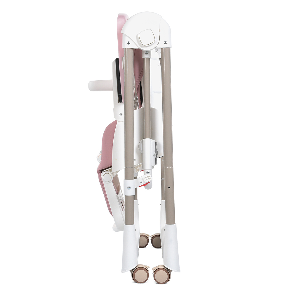 Bambi M 5897 - стільчик для годування 2в1 з механичним заколисуванням • Pink Bambi M 5897 - стільчик для годування 2в1 з механичним заколисуванням • Pink