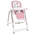 Bambi M 5897 - стільчик для годування 2в1 з механичним заколисуванням • Pink Bambi M 5897 - стільчик для годування 2в1 з механичним заколисуванням • Pink