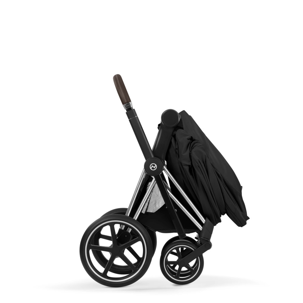 Cybex Priam 5.0 - детская премиум-коляска 2в1, люлька складывается вместе с шасси • Sepia Black/Chrome