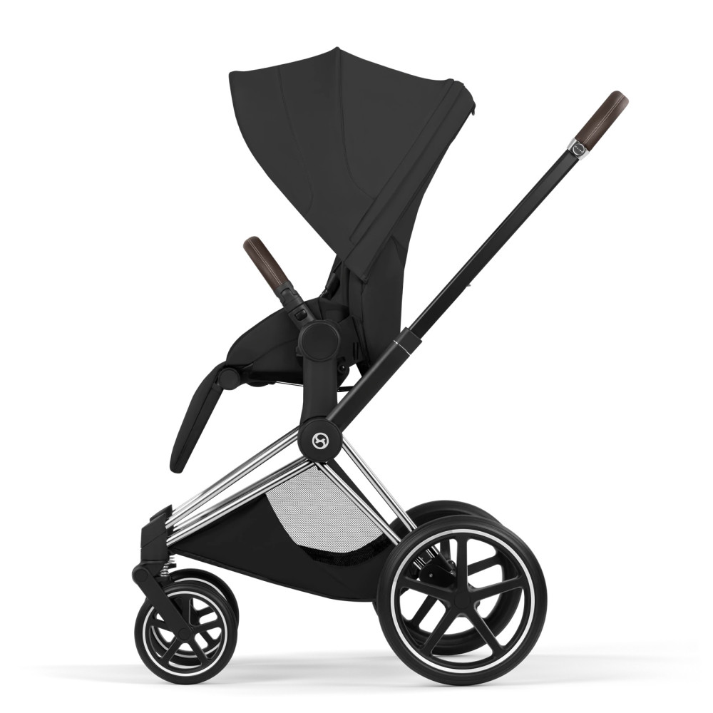 Cybex Priam 5.0 - детская премиум-коляска 2в1, люлька складывается вместе с шасси • Sepia Black/Chrome
