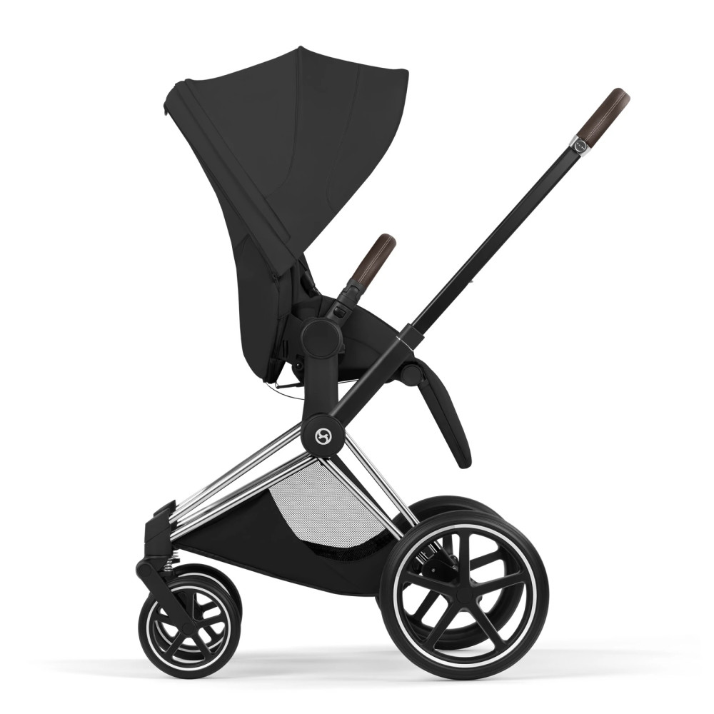 Cybex Priam 5.0 - детская премиум-коляска 2в1, люлька складывается вместе с шасси • Sepia Black/Chrome