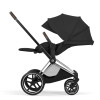 Cybex Priam 5.0 - детская премиум-коляска 2в1, люлька складывается вместе с шасси • Sepia Black/Chrome