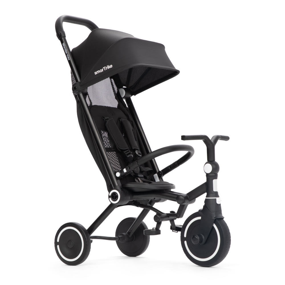 smarTrike Wonder Max - дитяча коляска-велосипед, компактне складання • Jet Black