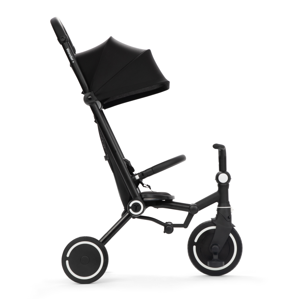smarTrike Wonder Plus - детская коляска-велосипед, компактное складывание • Storm black