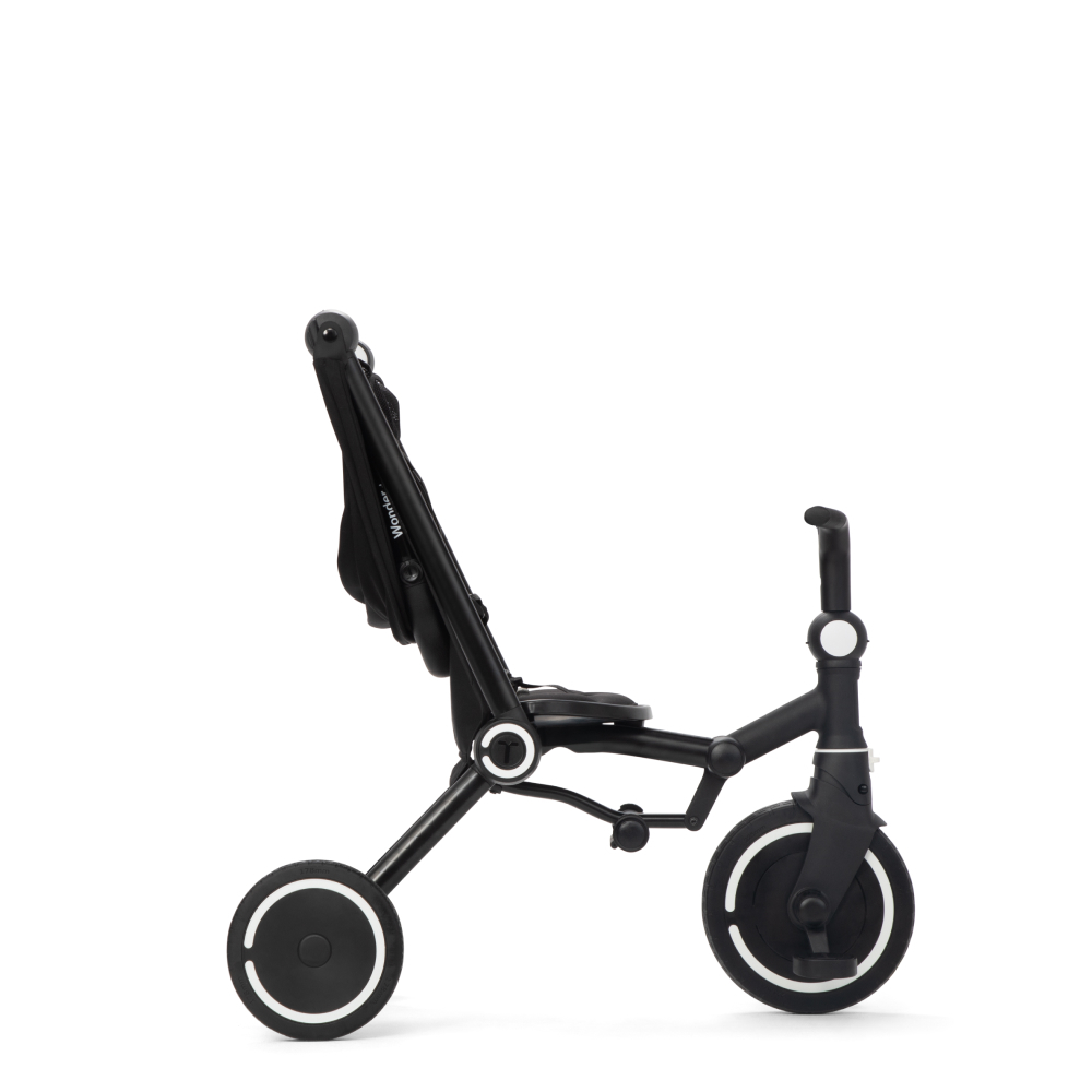 smarTrike Wonder Plus - детская коляска-велосипед, компактное складывание • Storm black