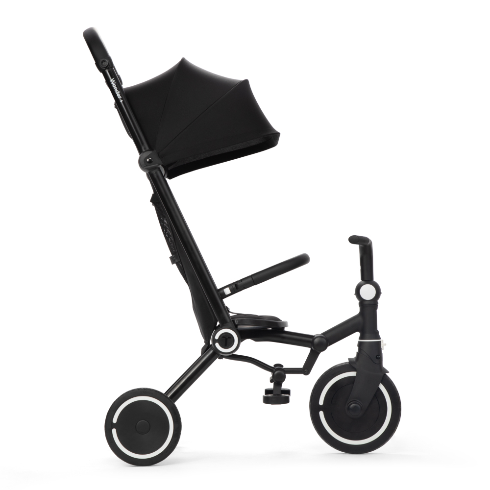 smarTrike Wonder Plus - детская коляска-велосипед, компактное складывание • Storm black
