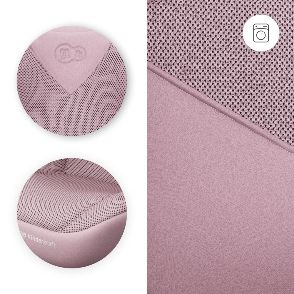 Kinderkraft Junior Fix 2 Plus i-Size - автокрісло для дітей (від 3.5 до 12 років / 100 - 150 см) • Pink (KCJUFI20PNKPL0N)