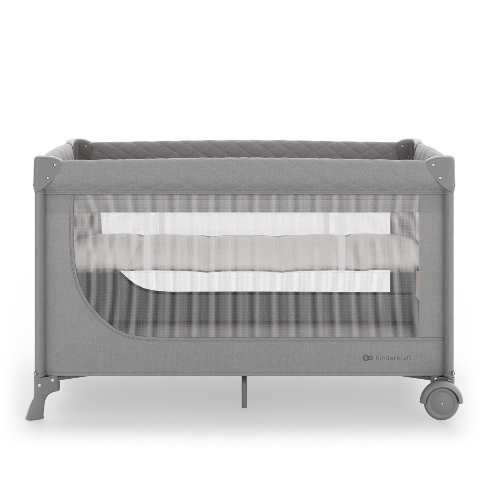  Kinderkraft Leody UP - дитяче дорожнє ліжечко 2в1 з легким складанням • Grey (KCLEODUPGRY0000)