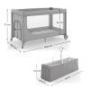  Kinderkraft Leody UP - дитяче дорожнє ліжечко 2в1 з легким складанням • Grey (KCLEODUPGRY0000)
