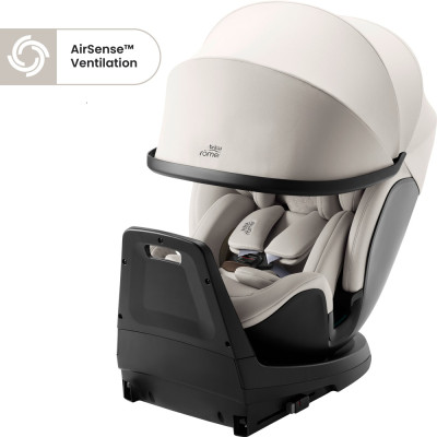 Britax Romer Swivel-Grow Max Air - поворотное детское автокресло с активной вентиляцией (0 - 7 лет / 40 - 125 см / 0-25 кг ), крепление ISOFIX • LUX Linen Grey