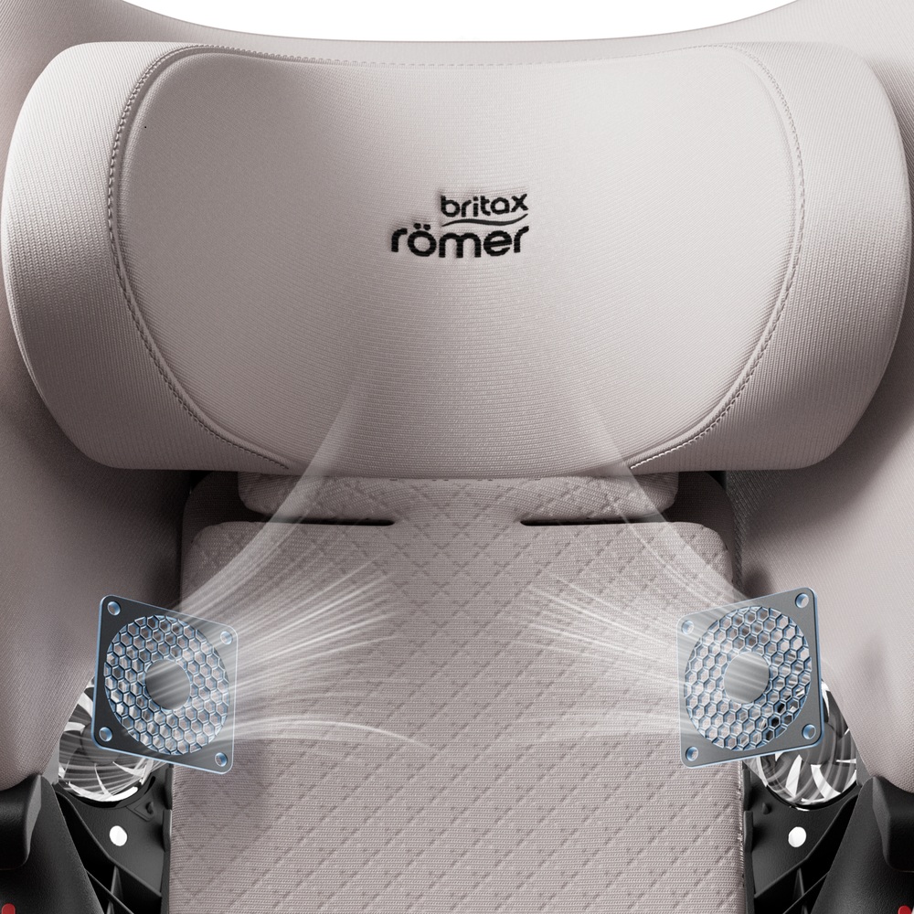 Britax Romer Swivel-Grow Max Air - поворотное детское автокресло с активной вентиляцией (0 - 7 лет / 40 - 125 см / 0-25 кг ), крепление ISOFIX • LUX Linen Grey
