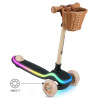 Kinderkraft Raket - трёхколёсный детский самокат, с поворотной системой балансировки, RGB подсветкой, лёгкой сборкой, регулируемой высотой • Beige (KRRAKE00BEG0000)