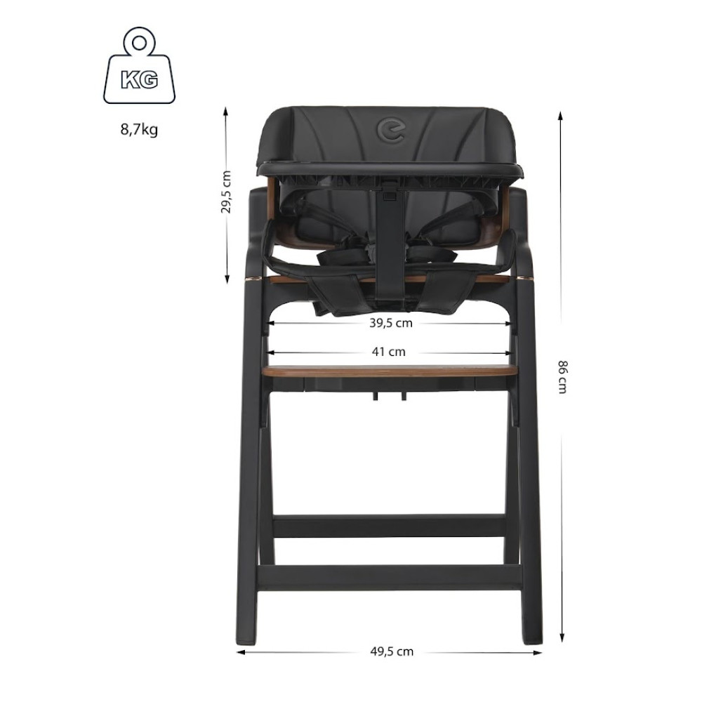 Espiro Allure - стульчик для кормления 2в1, максимальная нагрузка до 80 кг • 11 Timber Black Espiro Allure - стульчик для кормления 2в1, максимальная нагрузка до 80 кг • 11 Timber Black