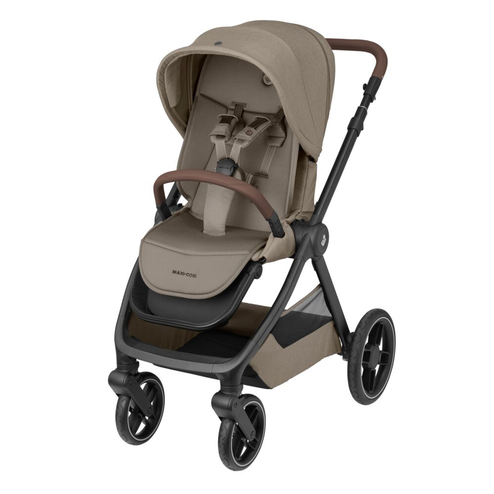 Maxi-Cosi Oxford+ - универсальная коляска 2 в 1, люлька Maxi-Cosi Sense, реверсивный прогулочный блок, мягкая амортизация • Twillic Truffle