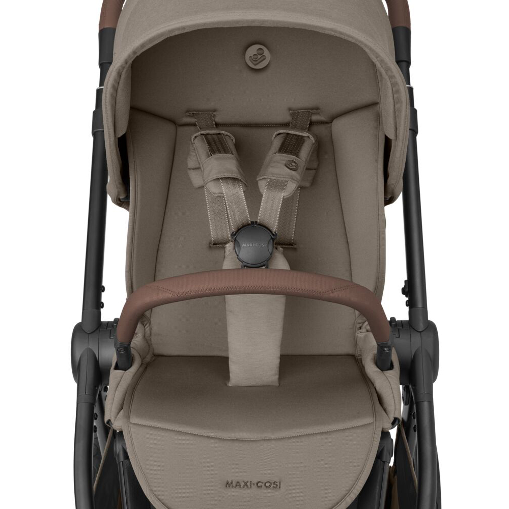 Maxi-Cosi Oxford+ - универсальная коляска 2 в 1, люлька Maxi-Cosi Sense, реверсивный прогулочный блок, мягкая амортизация • Twillic Truffle