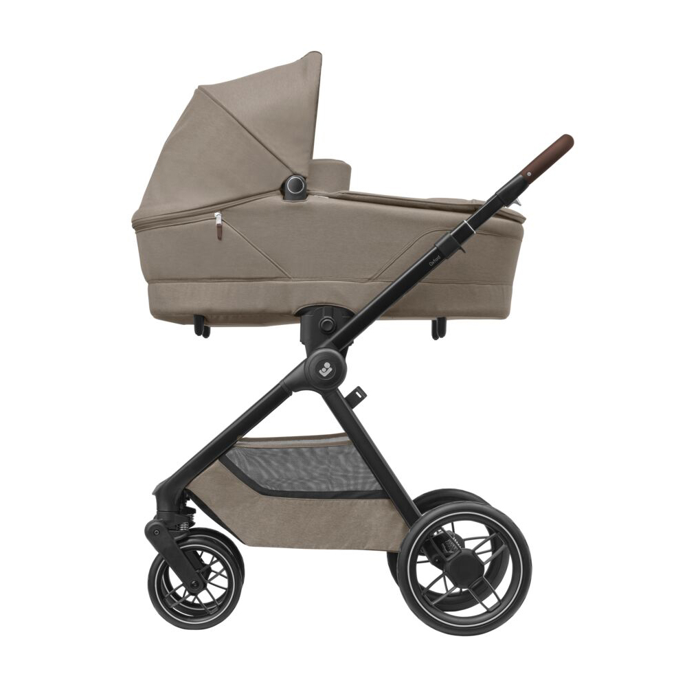 Maxi-Cosi Oxford+ - универсальная коляска 2 в 1, люлька Maxi-Cosi Sense, реверсивный прогулочный блок, мягкая амортизация • Twillic Truffle
