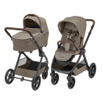 Maxi-Cosi Oxford+ - универсальная коляска 2 в 1, люлька Maxi-Cosi Sense, реверсивный прогулочный блок, мягкая амортизация • Twillic Truffle