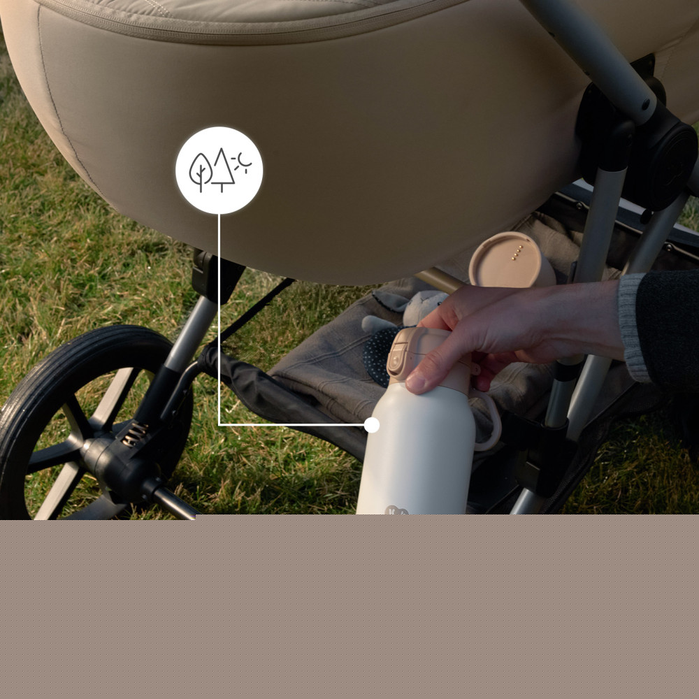 Kinderkraft Gaja - портативный подогреватель для молока и термос 2в1, объем 500 мл • Beige (KEGAJA00BEG0000)