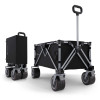 Kinderkraft Rollster - складная туристическая тележка-вагон для пляжа, сада, покупок и путешествий • Black (KSROLL00BLK0000)
