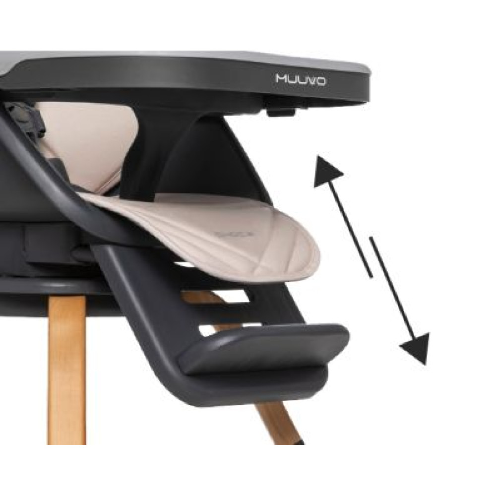 Muuvo Choc2 - стульчик для кормления, поворотность сидения на 360 • Beige
