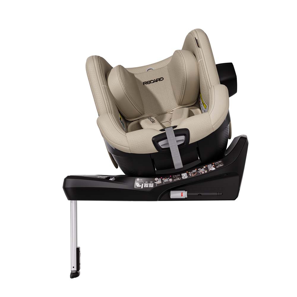 Recaro Toron 1 KID i-Size - дитяче автокрісло (3 міс - 4 роки / 61 – 105 см), кріпиться за допомогою системи Isofix, функція обертання на 360°, бічний захист • Elegant Beige