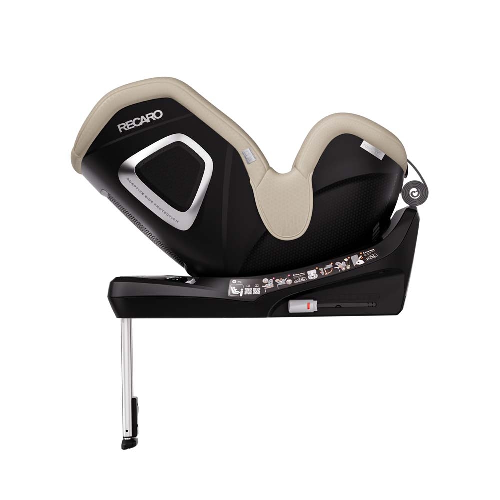 Recaro Toron 1 KID i-Size - дитяче автокрісло (3 міс - 4 роки / 61 – 105 см), кріпиться за допомогою системи Isofix, функція обертання на 360°, бічний захист • Elegant Beige