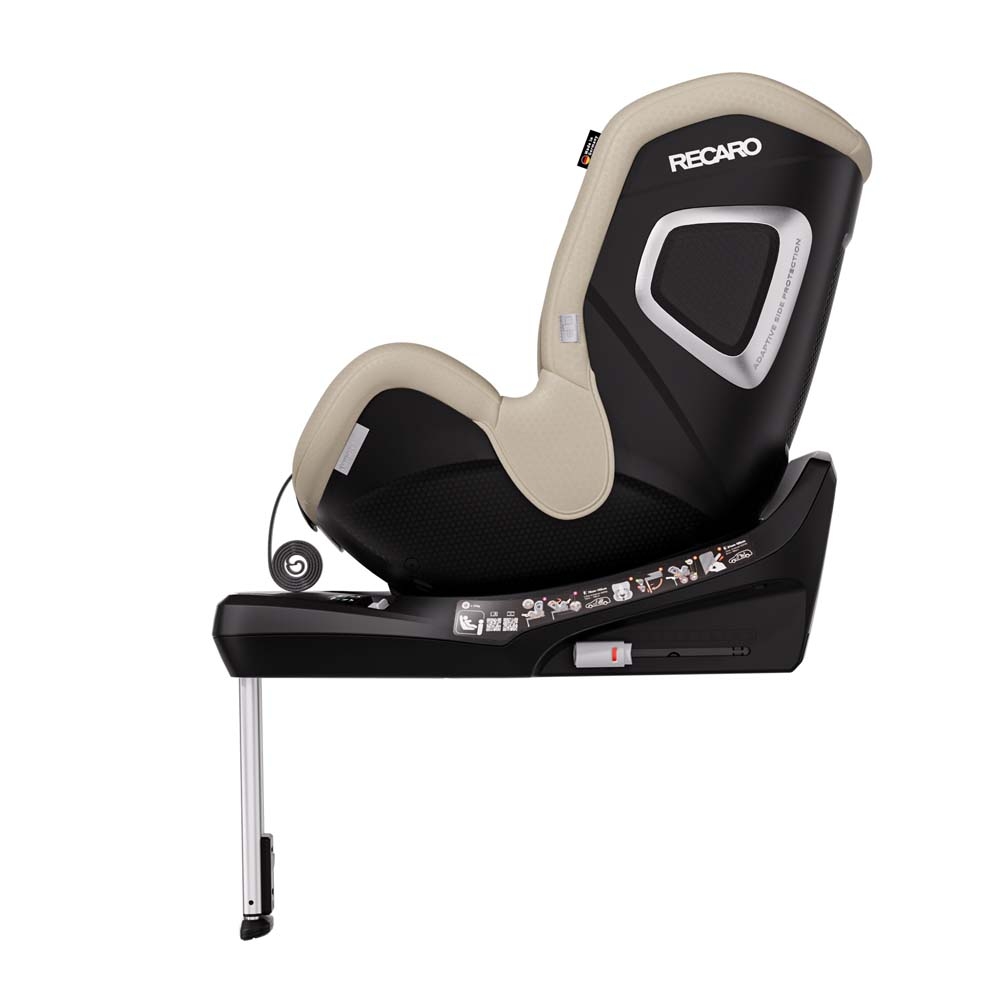 Recaro Toron 1 KID i-Size - дитяче автокрісло (3 міс - 4 роки / 61 – 105 см), кріпиться за допомогою системи Isofix, функція обертання на 360°, бічний захист • Elegant Beige