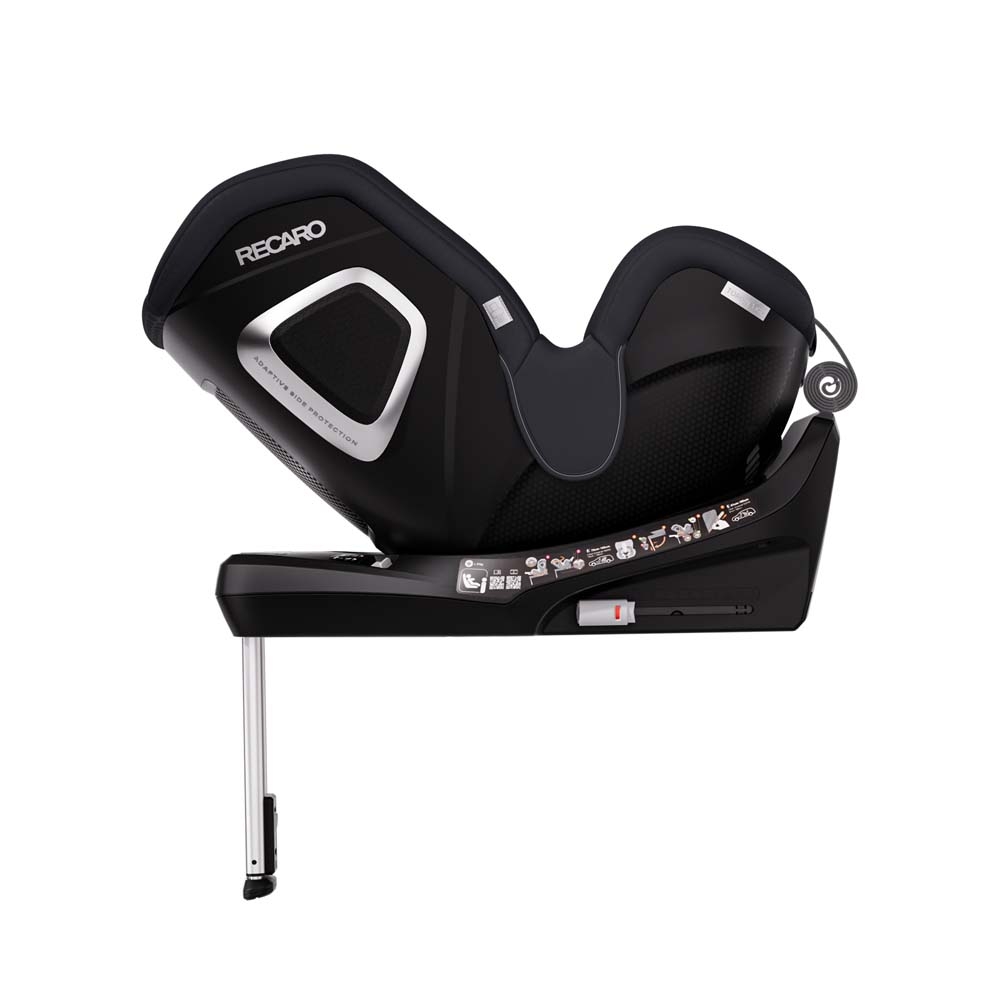 Recaro Toron 1 KID i-Size - детское автокресло (3 мес - 4 года / 61 – 105 см), крепится с помощью системы Isofix, функция вращения на 360°, боковая защита • Fresh Black