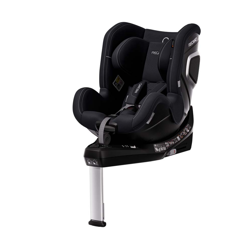 Recaro Toron 1 KID i-Size - детское автокресло (3 мес - 4 года / 61 – 105 см), крепится с помощью системы Isofix, функция вращения на 360°, боковая защита • Fresh Black