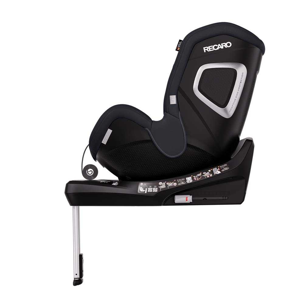 Recaro Toron 1 KID i-Size - детское автокресло (3 мес - 4 года / 61 – 105 см), крепится с помощью системы Isofix, функция вращения на 360°, боковая защита • Fresh Black