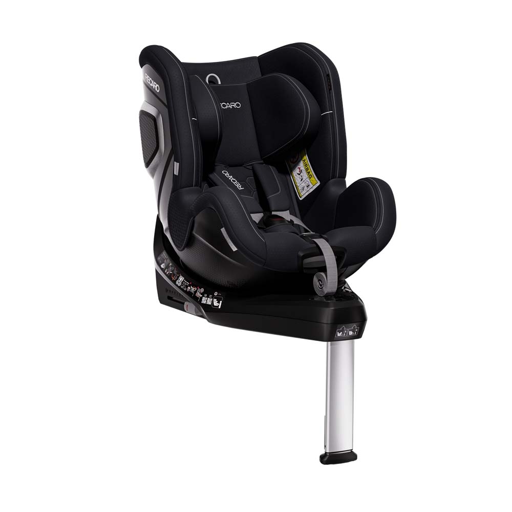 Recaro Toron 1 KID i-Size - детское автокресло (3 мес - 4 года / 61 – 105 см), крепится с помощью системы Isofix, функция вращения на 360°, боковая защита • Fresh Black
