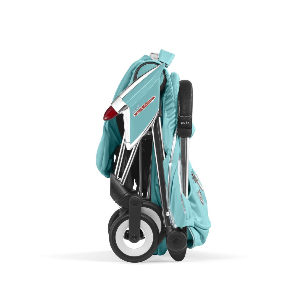 Cybex Coya - легка прогулянкова коляска для подорожей з бампером та дощовиком, ультракомпактний візок преміум (ручна поклажа), з колекції Design Collaborations • Jeremy Scott Car