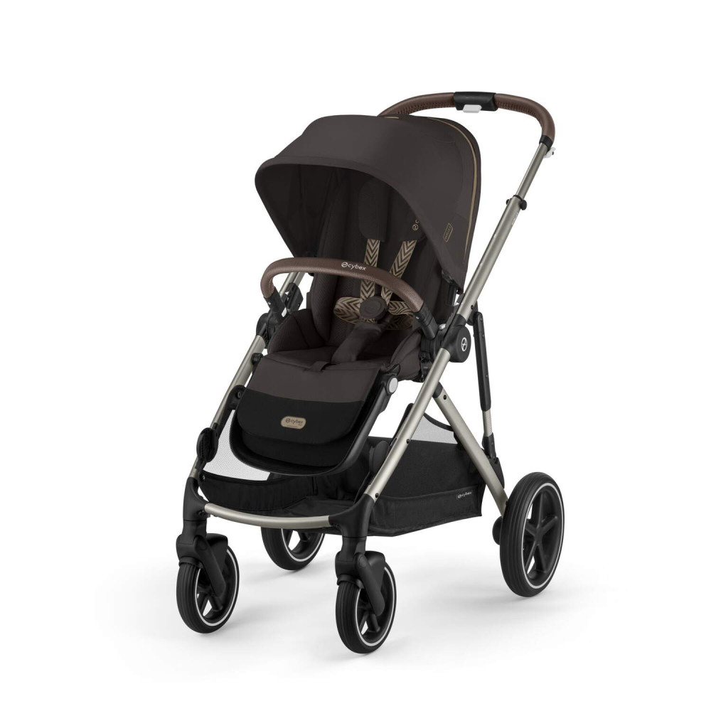 Cybex Gazelle S - прогулочная модульная коляска, более 20 возможных конфигураций, дополнительная съёмная корзина • TPE Chocolate Brown