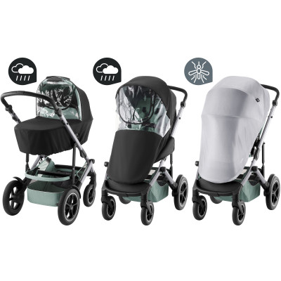 Britax Romer Smile 5Z Weather Kit - комплект от непогоды: 2 дождевика и москитная сетка Britax Romer Smile 5Z Weather Kit - комплект от непогоды: 2 дождевика и москитная сетка