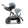 Cybex Gazelle S - прогулочная модульная коляска, более 20 возможных конфигураций, дополнительная съёмная корзина • TPE Stormy Blue