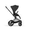 Комплект 2в1 Cybex Priam - дитяча коляска з функцією складання разом із люлькою, преміальний візок • Sepia Black / Matt Black Frame