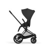 Комплект 2в1 Cybex Priam - дитяча коляска з функцією складання разом із люлькою, преміальний візок • Sepia Black / Matt Black Frame