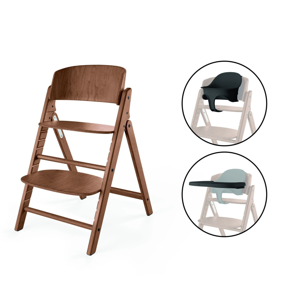 Cybex Click&Fold - детский стульчик 3в1: стульчик для кормления от 6 месяцев, детский стул от 3 лет (максимальный вес – 120 кг) • All Natural Dark