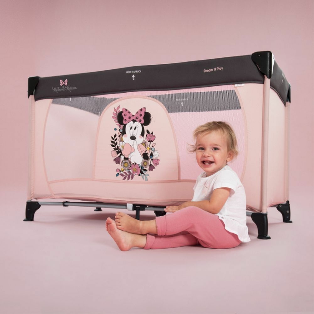 Hauck Dream N Play Plus - дитячий манеж-ліжечко для подорожей • Minnie Sweetheart Hauck Dream N Play Plus - дитячий манеж-ліжечко для подорожей • Minnie Sweetheart