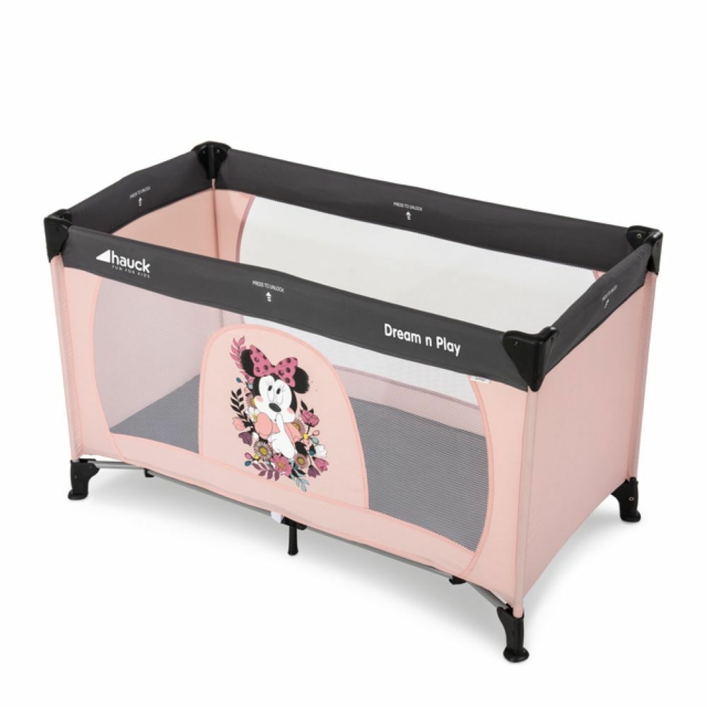 Hauck Dream N Play Plus - дитячий манеж-ліжечко для подорожей • Minnie Sweetheart Hauck Dream N Play Plus - дитячий манеж-ліжечко для подорожей • Minnie Sweetheart