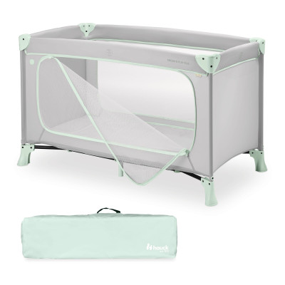 Hauck Dream N Play Plus - детский манеж-кроватка для путешествий • Dusty Mint