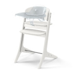 Cybex Lemo Platinum Wood - стульчик для кормления 3в1 от 6 месяцев, в комплекте с сиденьем Baby Set и столиком • White Wood