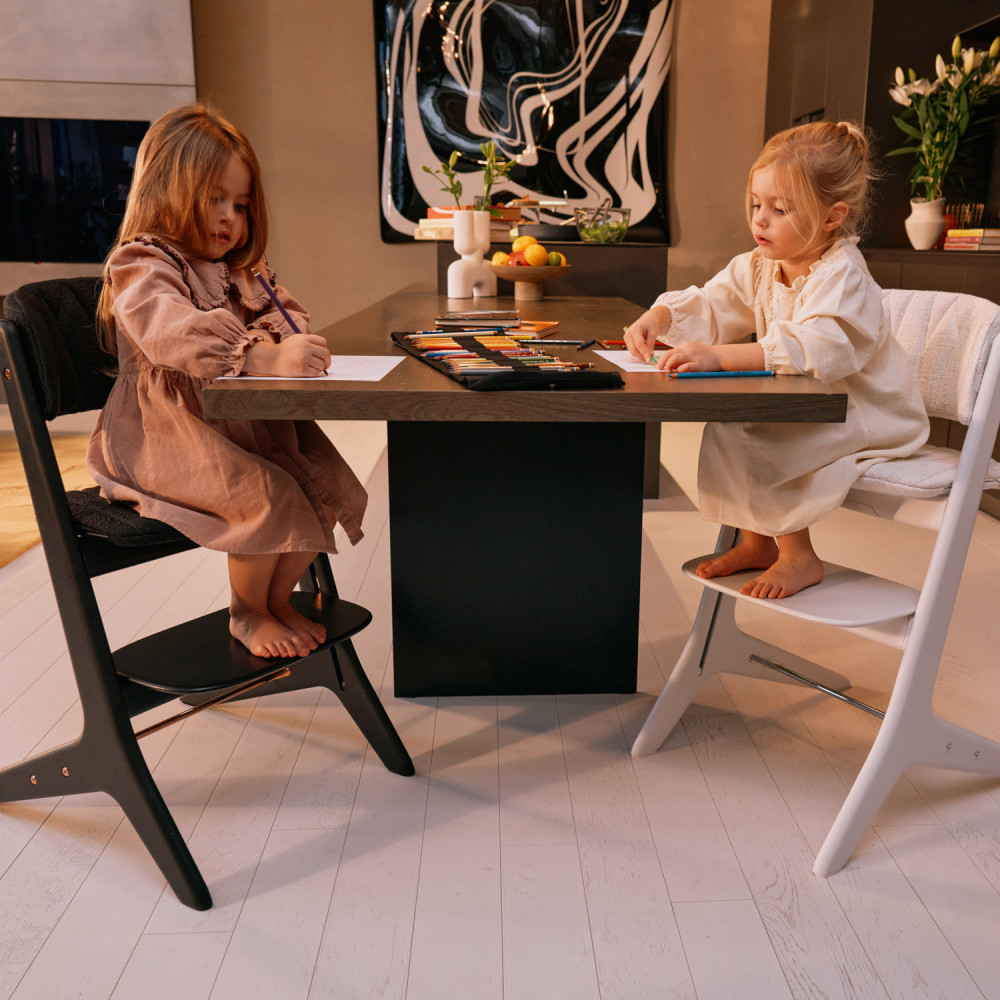 Cybex Lemo Platinum Wood - стульчик для кормления 3в1 от 6 месяцев, в комплекте с сиденьем Baby Set и столиком • White Wood