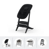 Cybex Lemo Platinum Wood - стульчик для кормления 4в1, в комплекте баунсер от рождения, сиденье для малышей от 6 месяцев и столик • Black Wood