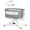 El Camino Dream ME 1223 - приставная кроватка с электроукачиванием, поворотные колесики, LED-экран, мобильное приложение APP • Gray