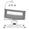 El Camino Dream ME 1223 - приставная кроватка с электроукачиванием, поворотные колесики, LED-экран, мобильное приложение APP • Gray