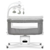 El Camino Dream ME 1223 - приставная кроватка с электроукачиванием, поворотные колесики, LED-экран, мобильное приложение APP • Gray