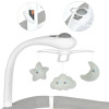 El Camino Dream ME 1223 - приставная кроватка с электроукачиванием, поворотные колесики, LED-экран, мобильное приложение APP • Beige