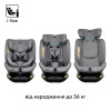 Bugs Axis 360 - поворотне дитяче автокрісло i-Size (0 – 12 років / 40 – 150 см / 0 – 36 кг), кріплення ISOFIX та опорна ніжка • Cloud Grey